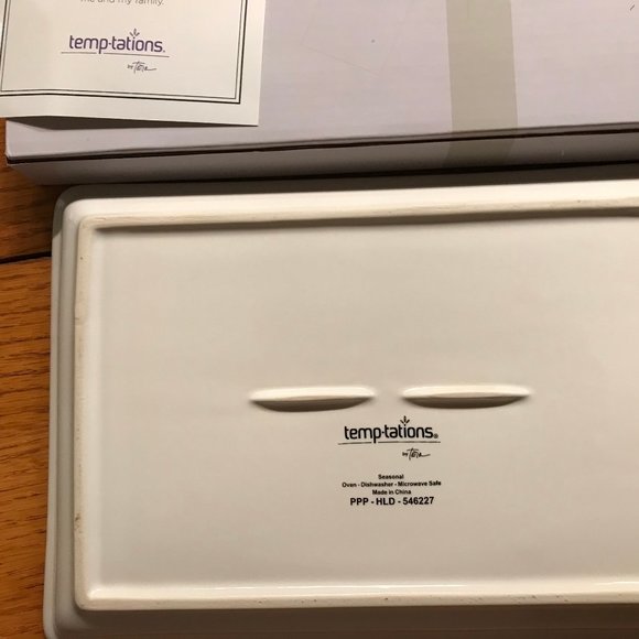 NIB TEMP-TATIONS by TARA Red Cardinal tray HAppy Holidays - Picture 4 of 6